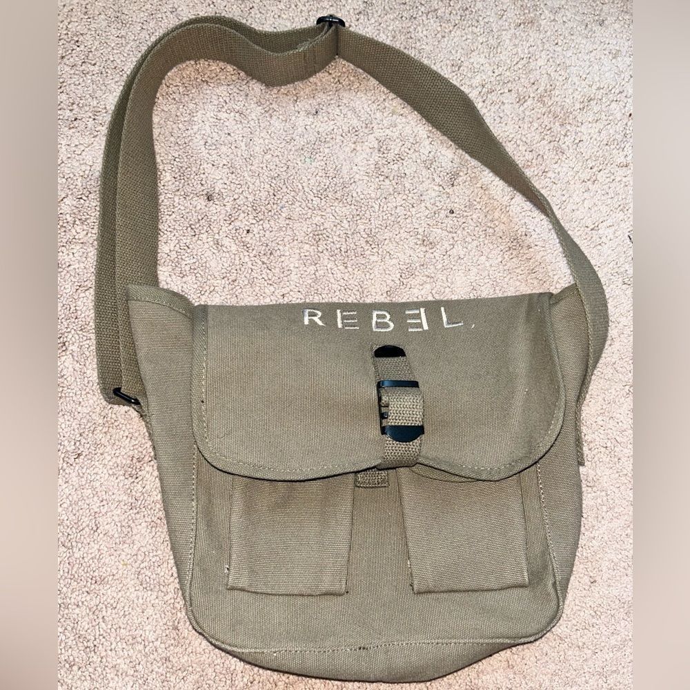 REBEL Army Green Crossbody Bag